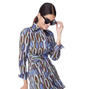 J McLaughlin Size XS Geometric Shirt Dress